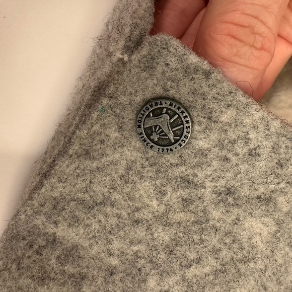 Birkenstock Zermatt Shearling Wool Felt Slipper Light Gray Size 39 - Picture 7 of 12